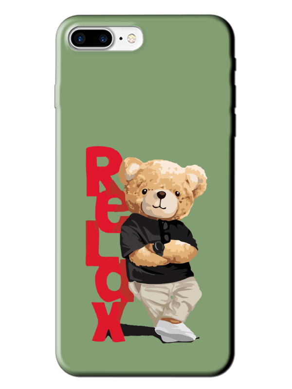 iPhone%207%20Plus%20Teddy%20Bear%20Relax%20Yeşil%20Telefon%20Kılıfı