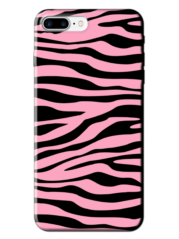 iPhone%207%20Plus%20Zebra%20Desen%20Pembe%20Telefon%20Kılıfı