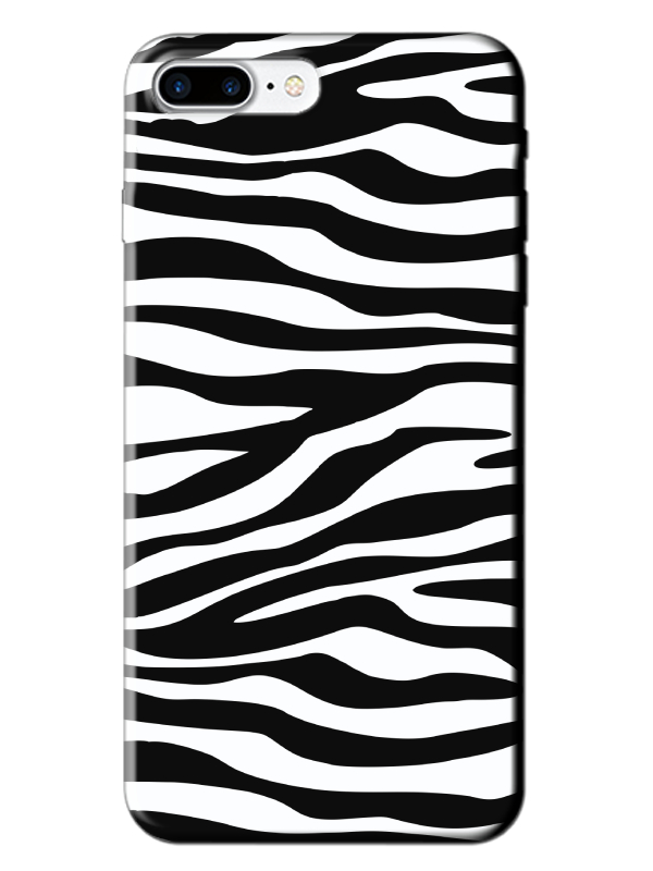 iPhone%207%20Plus%20Zebra%20Desen%20Siyah%20Telefon%20Kılıfı