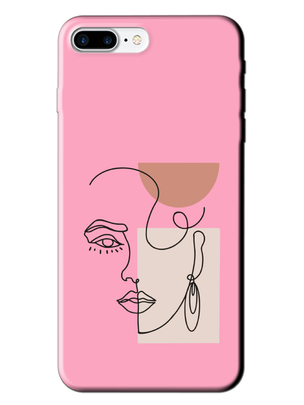 iPhone%207%20Plus%20Women%20Art%20Pembe%20Telefon%20Kılıfı