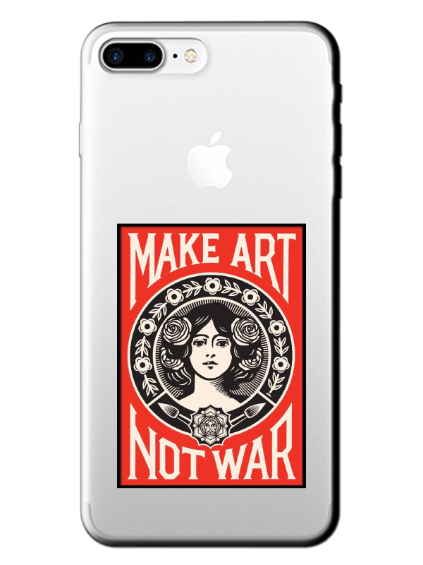 iPhone%207%20Plus%20Make%20Art%20Not%20War%20Şeffaf%20Telefon%20Kılıfı