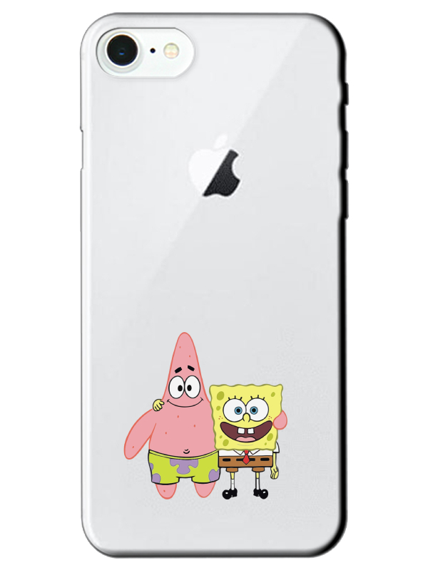 iPhone%208%20Sünger%20Bob%20Ve%20Patrickstar%20Şeffaf%20Telefon%20Kılıfı