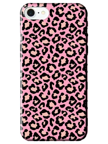 iPhone%208%20Leopar%20Desenli%20Pembe%20Telefon%20Kılıfı