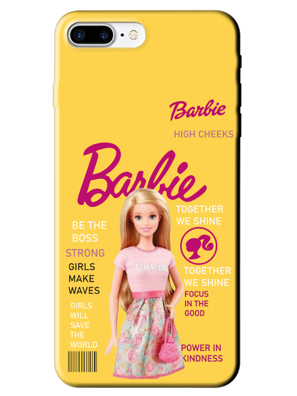 iPhone%208%20Plus%20Barbie%20Sarı%20Telefon%20Kılıfı