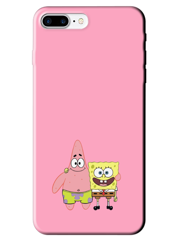 iPhone%208%20Plus%20Sünger%20Bob%20Ve%20Patrickstar%20Pembe%20Telefon%20Kılıfı