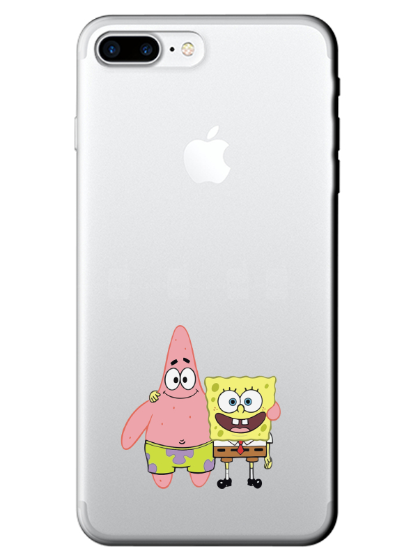 iPhone%208%20Plus%20Sünger%20Bob%20Ve%20Patrickstar%20Şeffaf%20Telefon%20Kılıfı