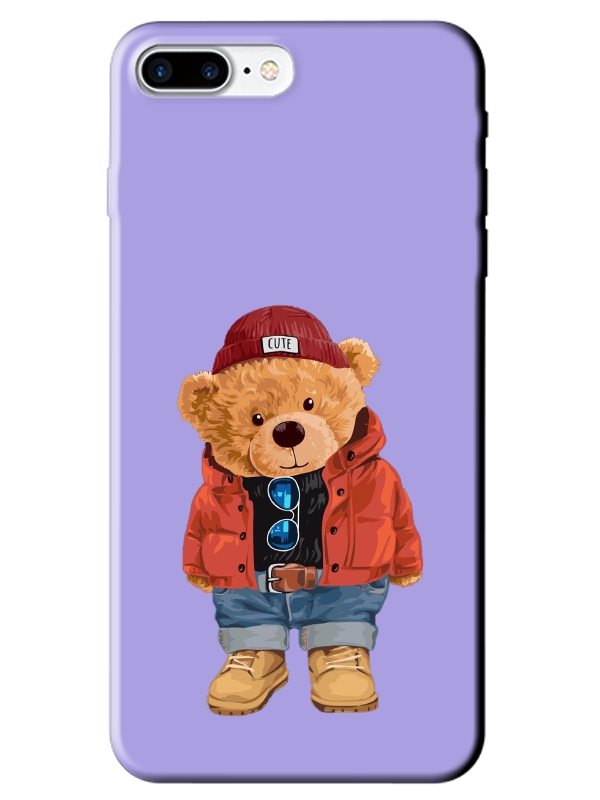 iPhone%208%20Plus%20Teddy%20Bear%20Lila%20Telefon%20Kılıfı