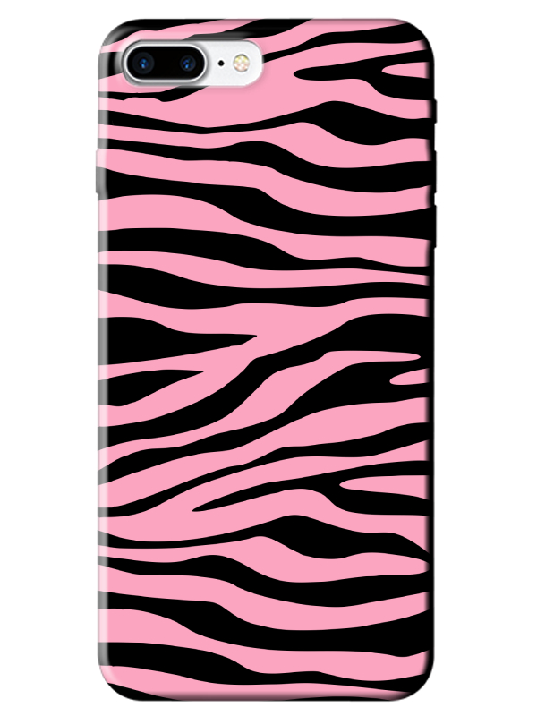 iPhone%208%20Plus%20Zebra%20Desen%20Pembe%20Telefon%20Kılıfı