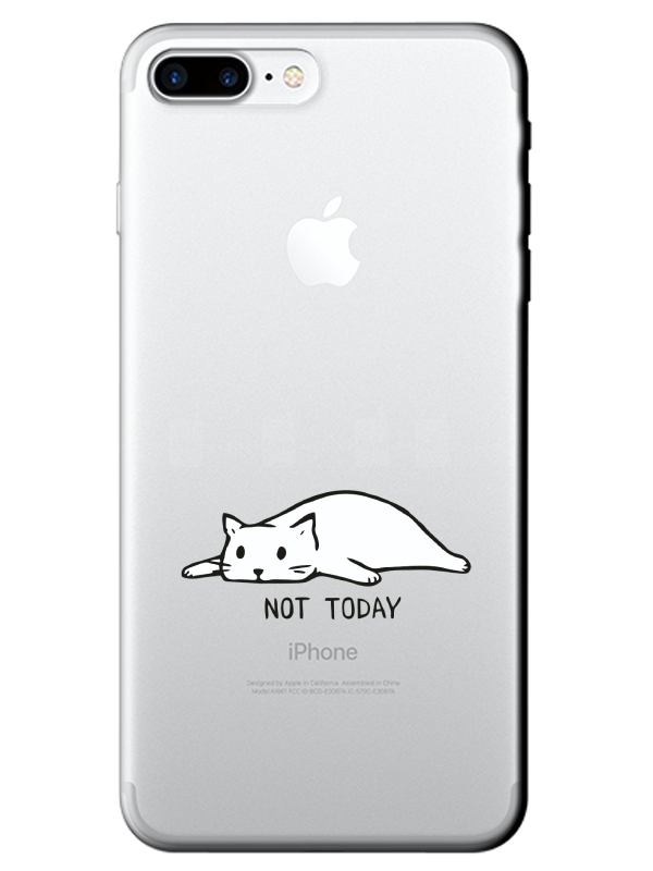 iPhone%208%20Plus%20Not%20Today%20Kedi%20Şeffaf%20Telefon%20Kılıfı