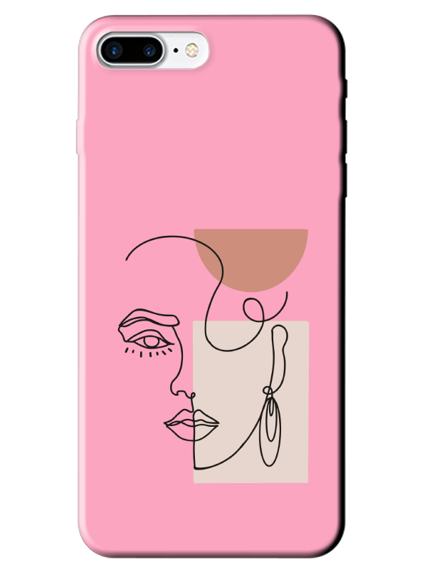 iPhone%208%20Plus%20Women%20Art%20Pembe%20Telefon%20Kılıfı