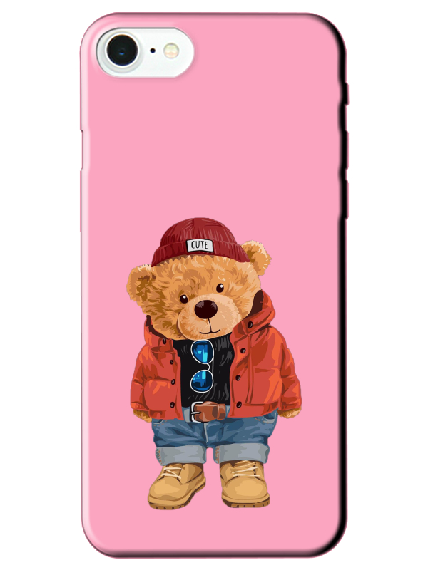 iPhone%20SE%202020%20Teddy%20Bear%20Pembe%20Telefon%20Kılıfı