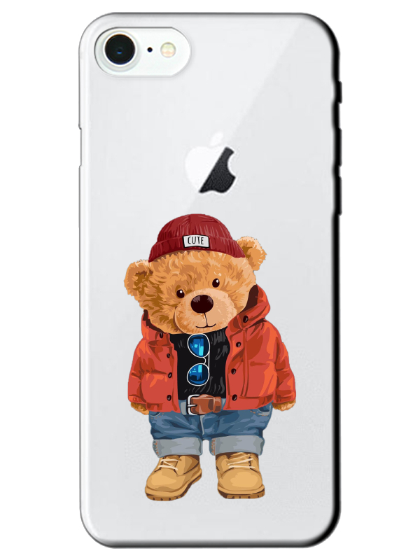 iPhone%20SE%202020%20Teddy%20Bear%20Şeffaf%20Telefon%20Kılıfı