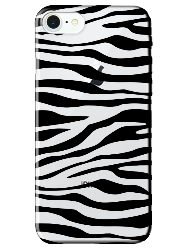 iPhone%20SE%202020%20Zebra%20Desen%20Şeffaf%20Telefon%20Kılıfı