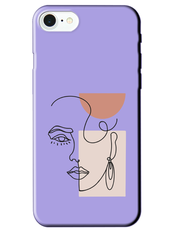 iPhone%20SE%202020%20Women%20Art%20Lila%20Telefon%20Kılıfı