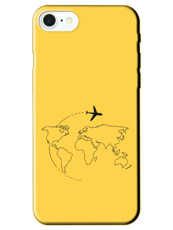 iPhone%20SE%202020Face%20Art%20Sarı%20Telefon%20Kılıfı