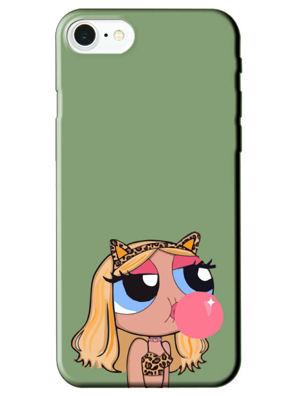 iPhone%20SE%202022%20Powerpuff%20Girls%20Yeşil%20Telefon%20Kılıfı