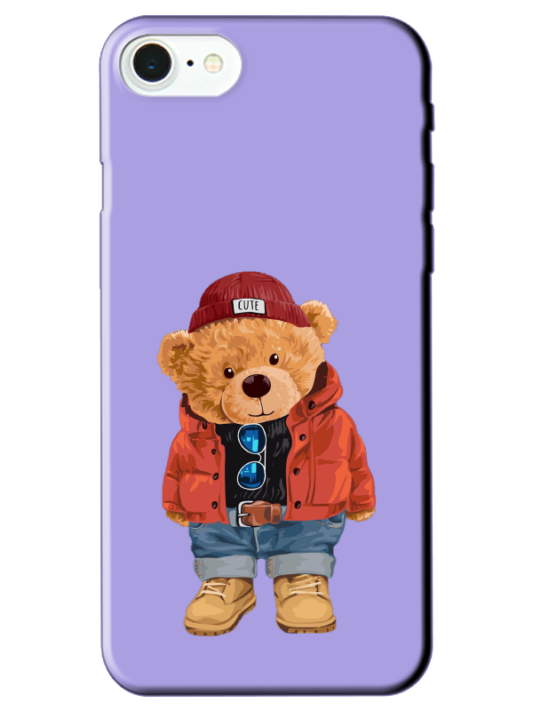 iPhone%20SE%202022%20Teddy%20Bear%20Lila%20Telefon%20Kılıfı