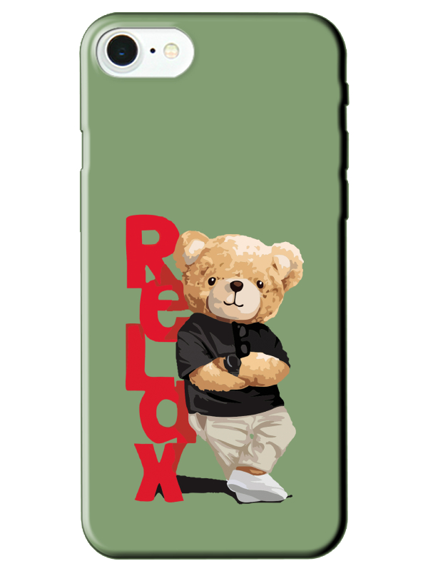 iPhone%20SE%202022%20Teddy%20Bear%20Relax%20Yeşil%20Telefon%20Kılıfı