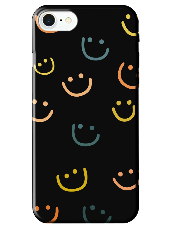 iPhone%20SE%202022%20Emoji%20Gülen%20Yüz%20Siyah%20Telefon%20Kılıfı