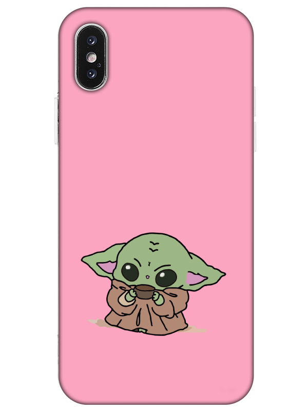 iPhone%20X%20Baby%20Yoda%20Pembe%20Telefon%20Kılıfı