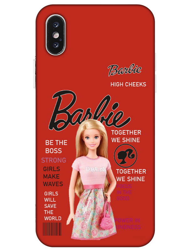 iPhone%20X%20Barbie%20Kırmızı%20Telefon%20Kılıfı