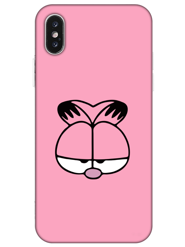 iPhone%20X%20Garfield%20Pembe%20Telefon%20Kılıfı