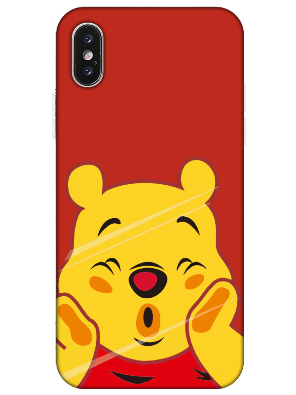 iPhone%20X%20Winnie%20The%20Pooh%20Kırmızı%20Telefon%20Kılıfı