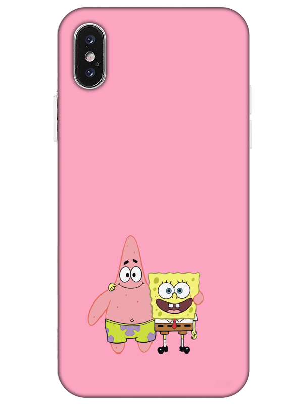 iPhone%20X%20Sünger%20Bob%20Ve%20Patrickstar%20Pembe%20Telefon%20Kılıfı