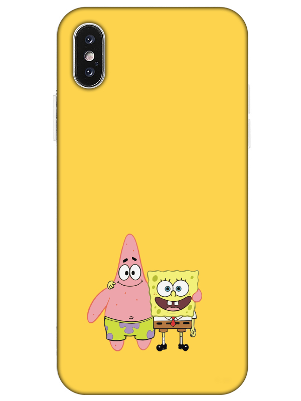 iPhone%20X%20Sünger%20Bob%20Ve%20Patrickstar%20Sarı%20Telefon%20Kılıfı