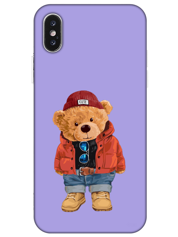 iPhone%20X%20Teddy%20Bear%20Lila%20Telefon%20Kılıfı