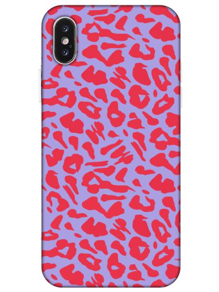 iPhone%20X%20Leopar%20Desenli%20Lila%20Telefon%20Kılıfı