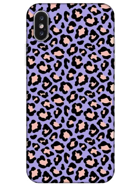 iPhone%20X%20Leopar%20Desenli%20Lila%20Telefon%20Kılıfı