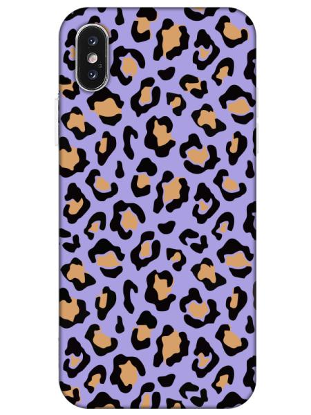 iPhone%20X%20Leopar%20Desenli%20Lila%20Telefon%20Kılıfı