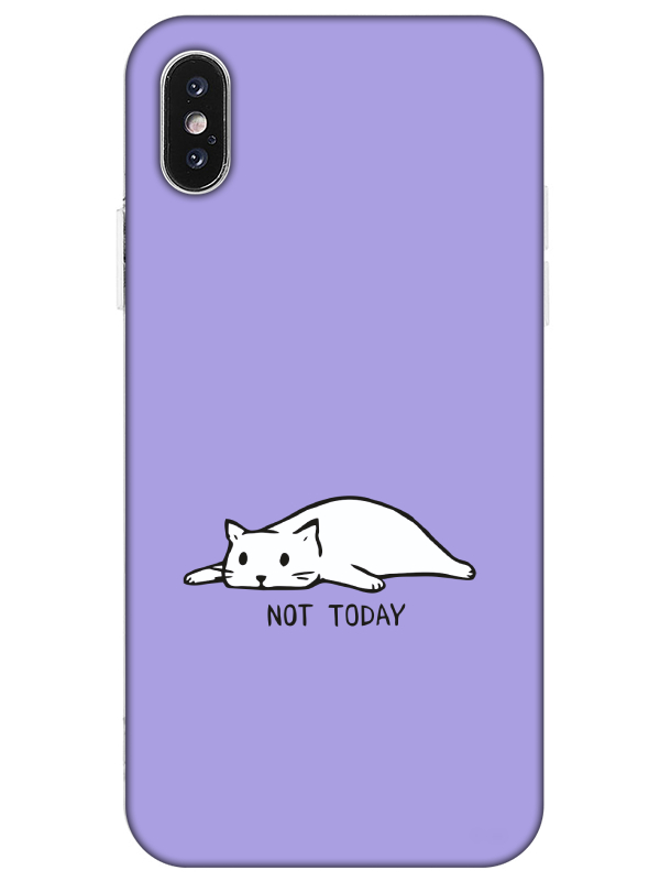 iPhone%20X%20Not%20Today%20Kedi%20Lila%20Telefon%20Kılıfı