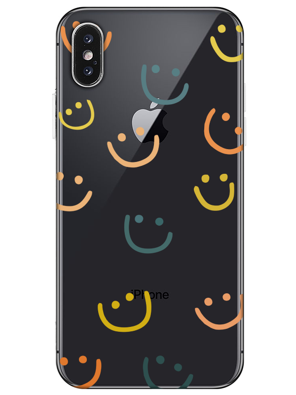 iPhone%20X%20Emoji%20Gülen%20Yüz%20Şeffaf%20Telefon%20Kılıfı