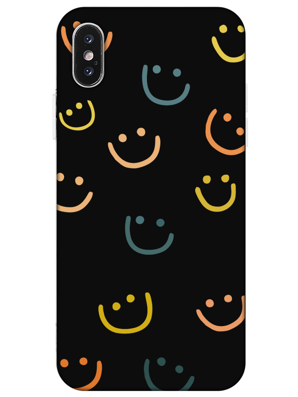 iPhone%20X%20Emoji%20Gülen%20Yüz%20Siyah%20Telefon%20Kılıfı