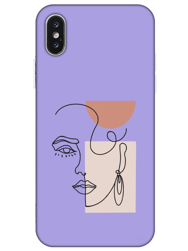 iPhone%20X%20Women%20Art%20Lila%20Telefon%20Kılıfı