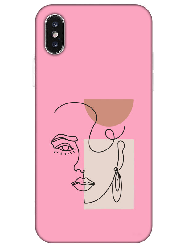 iPhone%20X%20Women%20Art%20Pembe%20Telefon%20Kılıfı