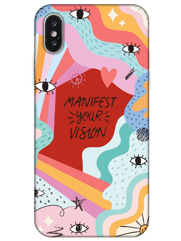 iPhone%20X%20Manifest%20Your%20Vision%20Kırmızı%20Telefon%20Kılıfı