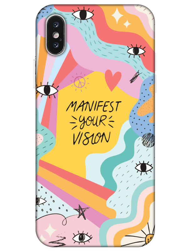 iPhone%20X%20Manifest%20Your%20Vision%20Sarı%20Telefon%20Kılıfı