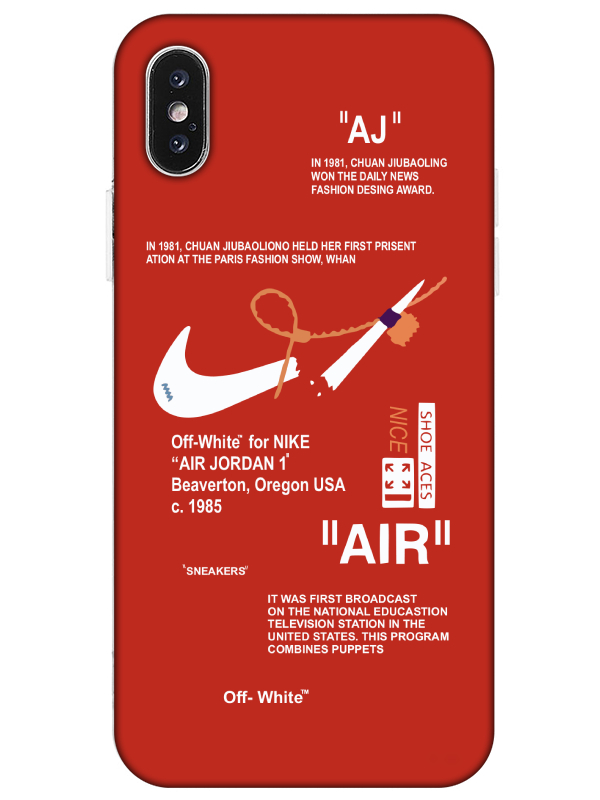 iPhone%20X%20Nike%20Air%20Kırmızı%20Telefon%20Kılıfı