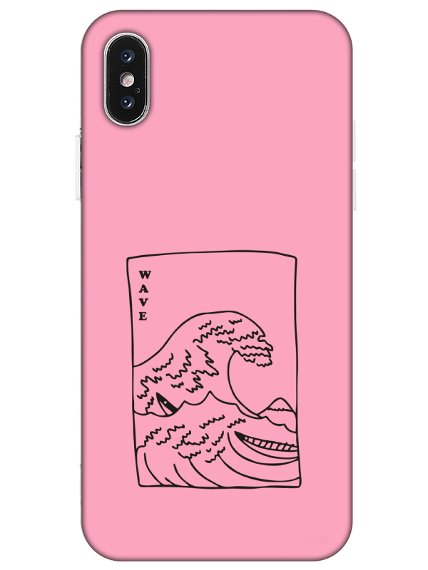 iPhone%20X%20Kanagawa%20Wave%20Pembe%20Telefon%20Kılıfı