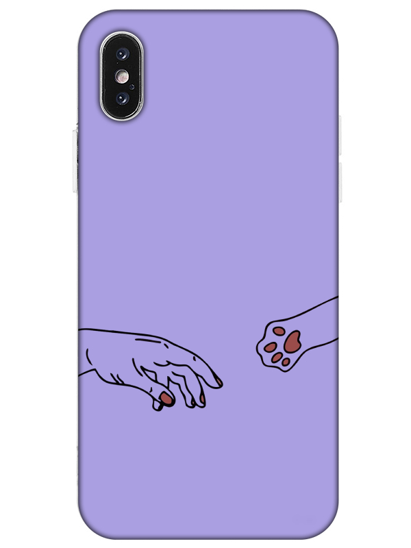 iPhone%20X%20Hand%20And%20Paw%20Lila%20Telefon%20Kılıfı