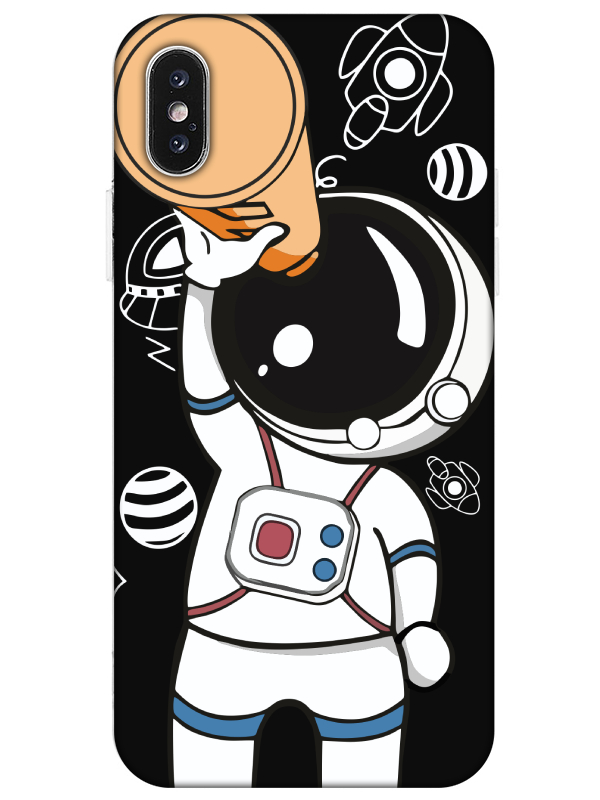 iPhone%20X%20Astronot%20Siyah%20Telefon%20Kılıfı