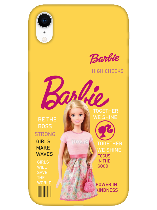 iPhone%20XR%20Barbie%20Sarı%20Telefon%20Kılıfı