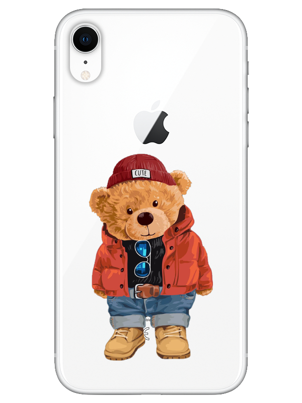 iPhone%20XR%20Teddy%20Bear%20Şeffaf%20Telefon%20Kılıfı