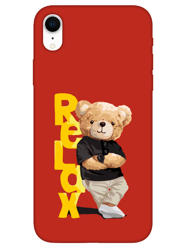 iPhone%20XR%20Teddy%20Bear%20Relax%20Kırmızı%20Telefon%20Kılıfı