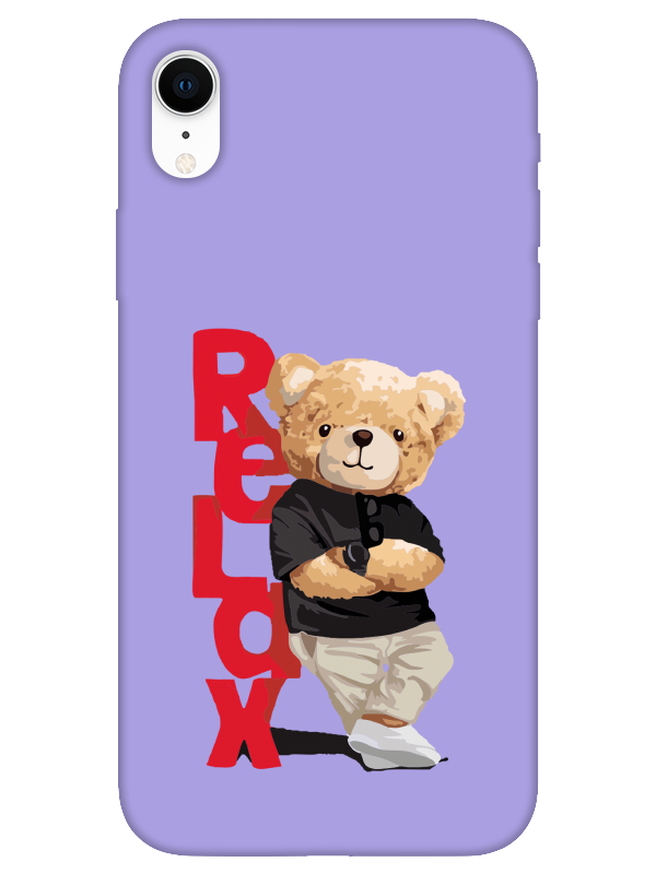 iPhone%20XR%20Teddy%20Bear%20Relax%20Lila%20Telefon%20Kılıfı