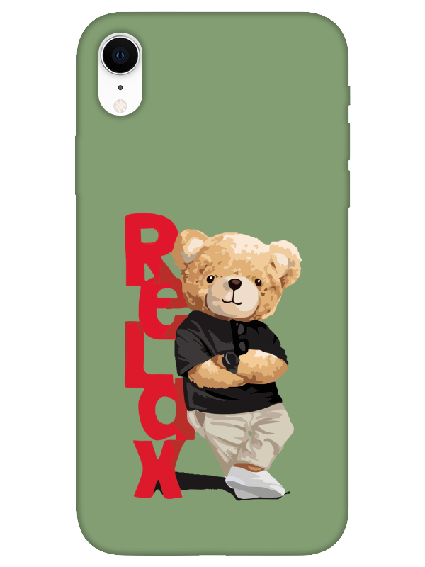 iPhone%20XR%20Teddy%20Bear%20Relax%20Yeşil%20Telefon%20Kılıfı