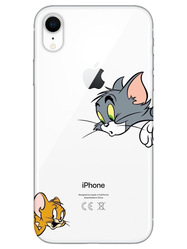 iPhone%20XR%20Tom%20And%20Jerry%20Şeffaf%20Telefon%20Kılıfı